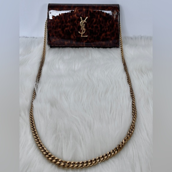 Yves Saint Laurent Patent Leather Tortoise Kate Chain Bag - Picture 3 of 5